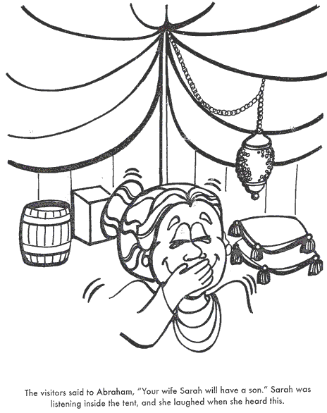 abraham 3 visitors coloring pages - photo #12