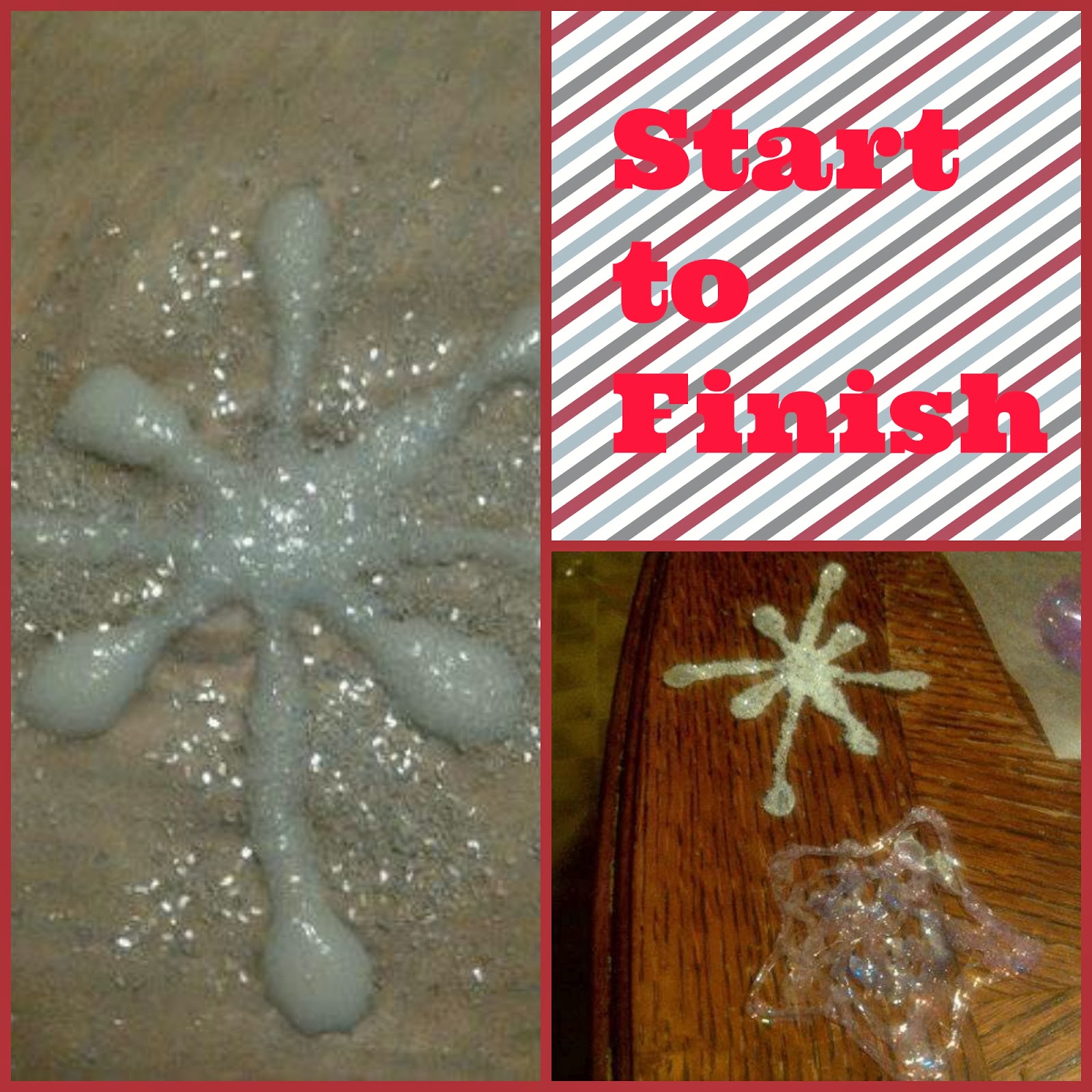 The Homeschool Hive: Glitter Glue Ornaments Christmas Craft