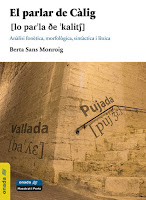 Portada del llibre 'El parlar de Càlig', de Berta Sans Monroig