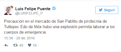 Explosion en mercado de cohetes de San Pablito de Tultepec Estado de México