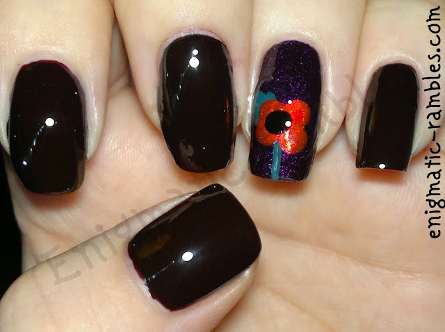 Remembrance-Sunday-poppies-Poppy-Day-Armistice-models-own-black-red-nails-inc-Bow-Street-Luminous-Metallic-333-electric-teal