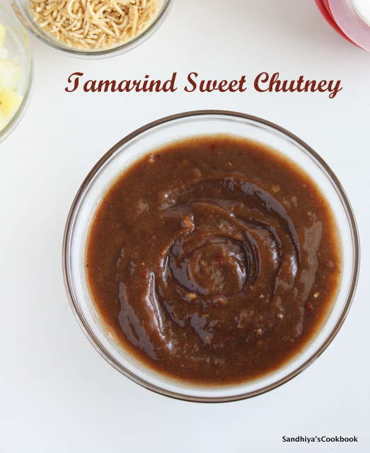 Sandhiya's Cookbook Tamarind Dates Chutney Sweet Chutney Chaat Chutney