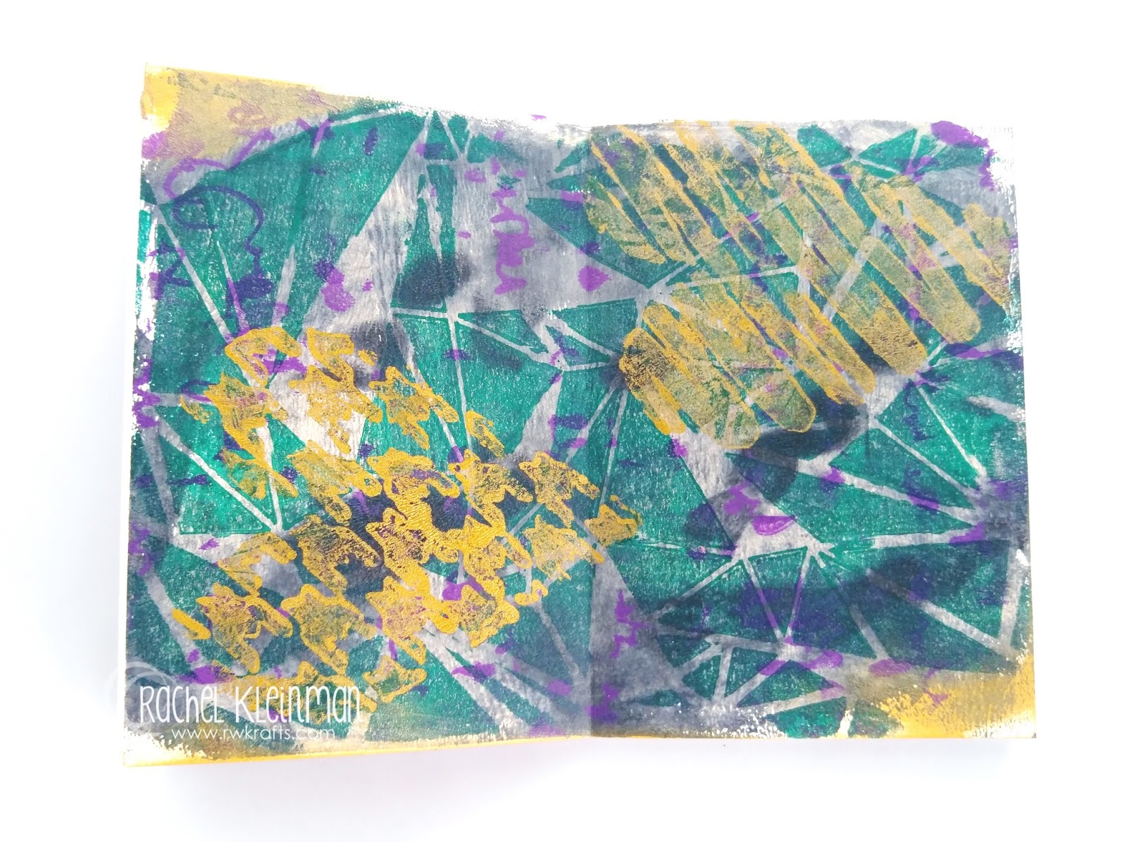 RWKrafts Gelatin Print Mini Book