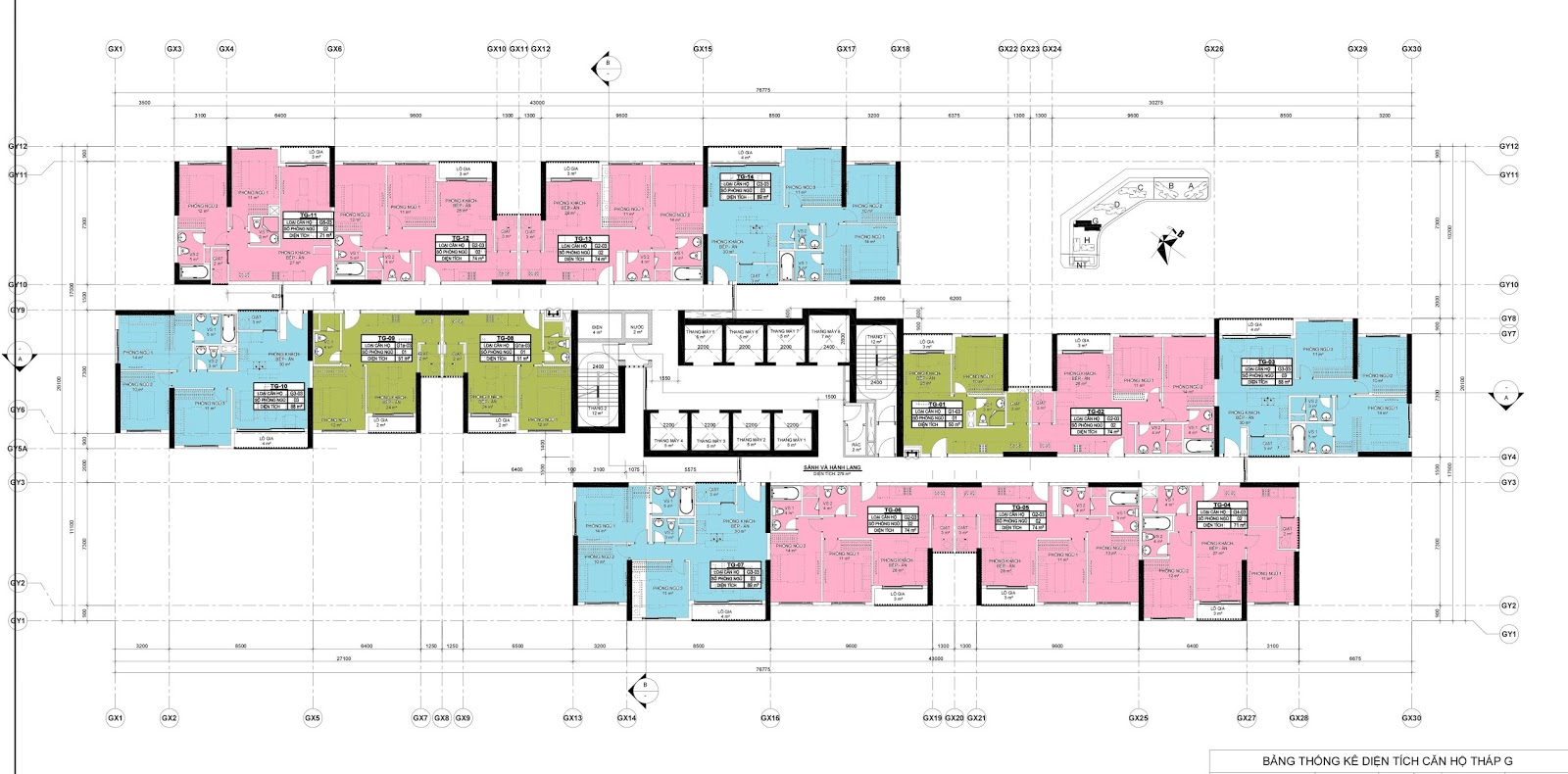 Chi tiết thiết kế mặt bằng tòa G - Vinhomes D'Capitale Chi tiết thiết kế mặt bằng tòa G - Vinhomes D'Capitale