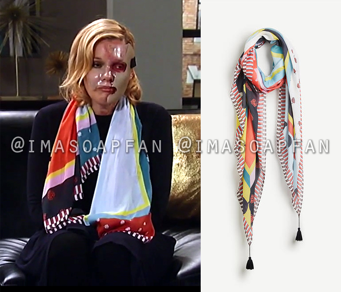 Ava Jerome, Maura West, Multicolored Scarf, General Hospital, GH