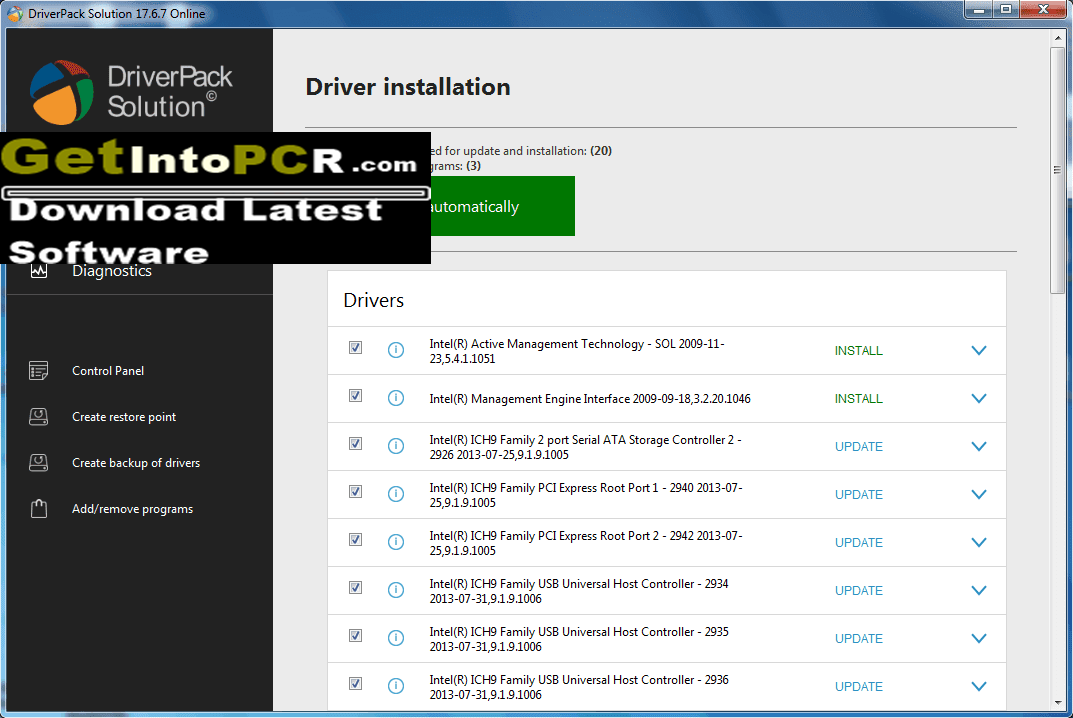 drivers pack for windows 7 32 bit download