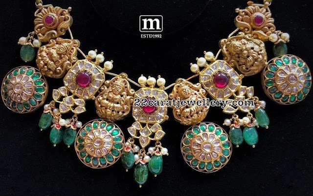 Kundan Lakshmi Choker by Mahalaxmi Jewellers Kundan Lakshmi Choker by Mahalaxmi Jewellers