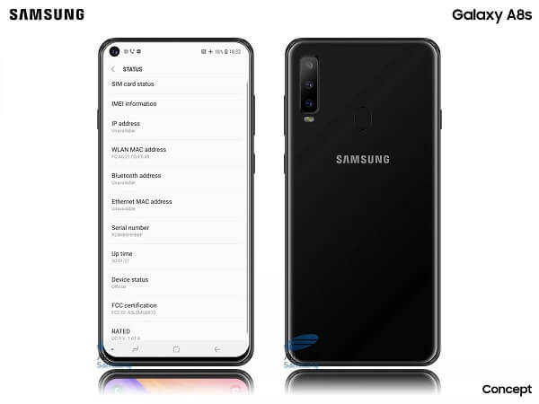 تسريب صور و مواصفات هاتف Samsung Galaxy A8s