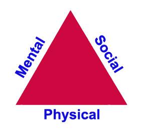 triangle of health physical mental social health health care health triangle