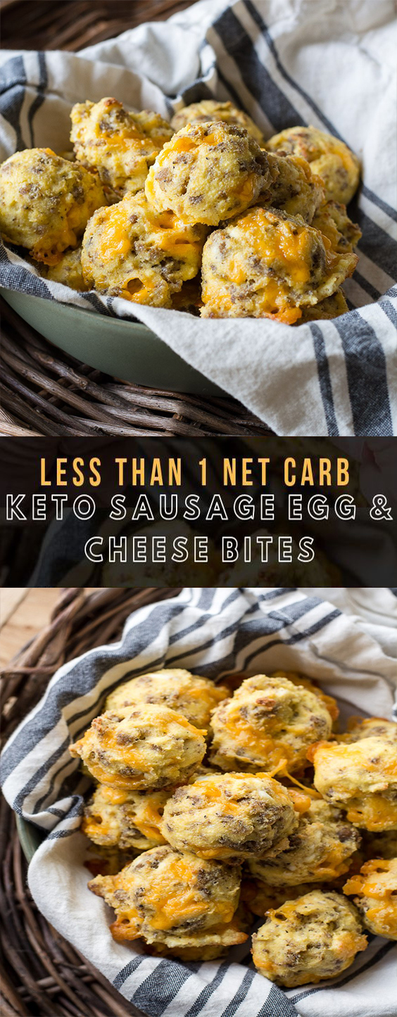 Sausage Egg and Cheese Bites (low carb + KETO)