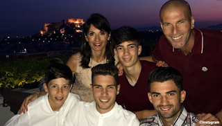 The Zidane family is on holiday