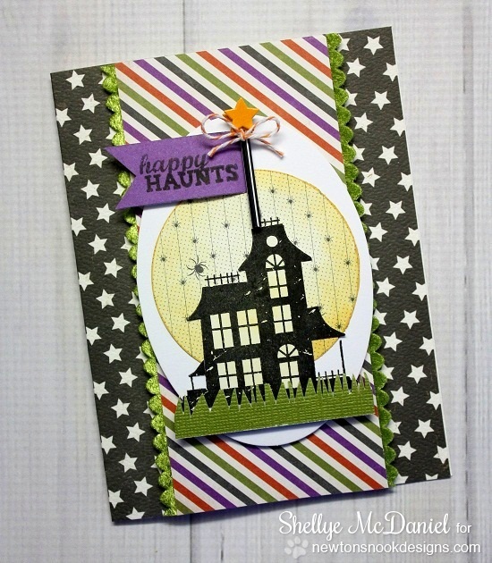 Haunted House Halloween card by Shellye McDaniel for Newton's Nook Designs | Spooky Street Stamp Set