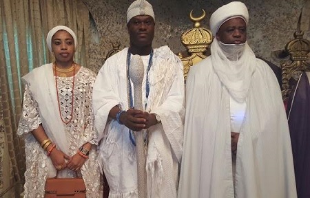 Ooni Of Ife & New Wife Spotted Performing Royal Duties Together (Photos)