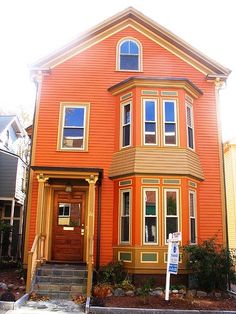 warna cat rumah bagian luar Bright Orange warna cat rumah bagian luar Bright Orange