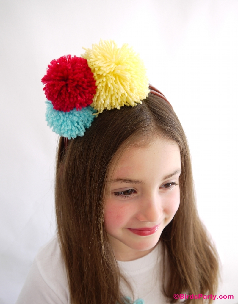 DIY Pompom Headband and Fashion Accessories - BirdsParty.com