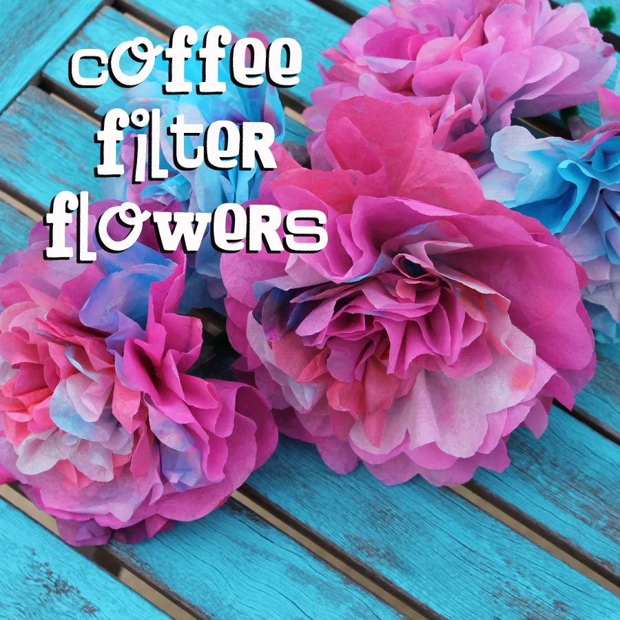Easy Two-Step Coffee Filter Flowers for Spring Decorations
