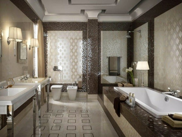 Modern bathroom tiles oasis in neutral colors