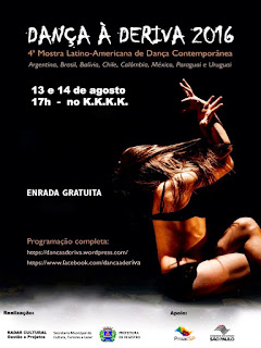 Registro-SP recebe Dança à Deriva - Mostra Latino-Americana de Dança Contemporânea Registro-SP recebe Dança à Deriva - Mostra Latino-Americana de Dança Contemporânea