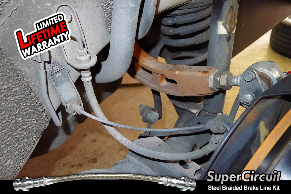 SUPERCIRCUIT Steel Braided Brake Lines Honda Civic TypeR Steel Braided Brake Line Kit