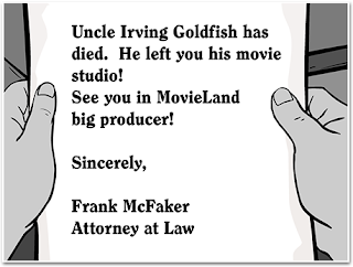 Hollywood Tycoon game letter of uncle Irving goldfish