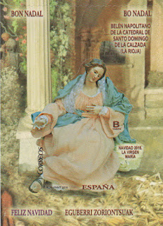 Sello de Navidad tarifa B, Virgen María