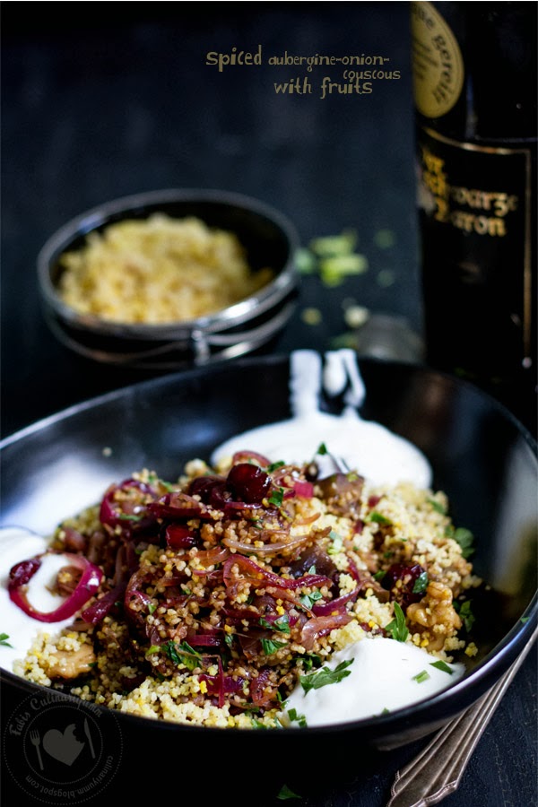 Fabi´s Culinariyumm Spiced AubergineOnion Couscous with fruits