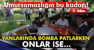 Parkta patlama oldu onlar okeye devam etti