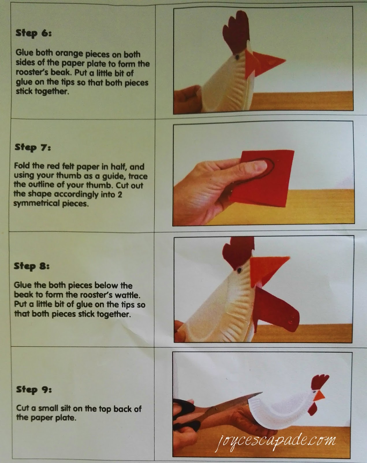 ZooMoo's Chinese New Year Paper Plate Rooster Craft Activity Joy 'N