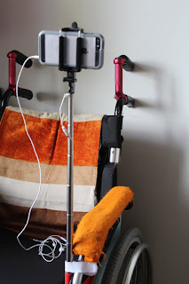 homemade smart phone attachment for wheelchair