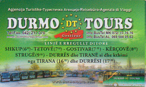 durmo tours shkup gostivar