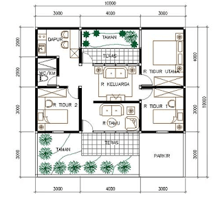 Contoh Denah Rumah Minimalis 3 Kamar Dengan Garasi Mobil Contoh Denah Rumah Minimalis 3 Kamar Dengan Garasi Mobil