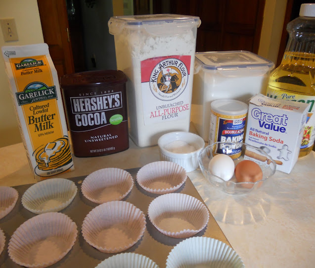 Inside Out Chocolate Cupcake Ingredients