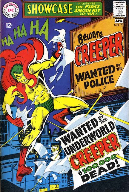 Showcase v1 #73 Beware The Creeper dc comic book cover art by Steve Ditko Showcase v1 #73 Beware The Creeper dc comic book cover art by Steve Ditko