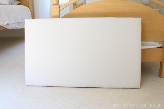 Diy Upholstered Twin Headboards The Easy Way At 59 Crazy Right This Pre Made Headboard Was Pretty Much The Same Price As Wood Foam And Batting I Would Ve Purchased To Make A