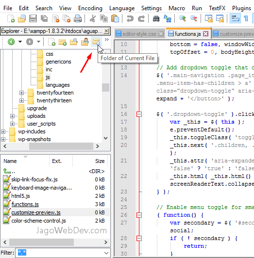 Plugin Untuk Notepad++ Mas Abdi