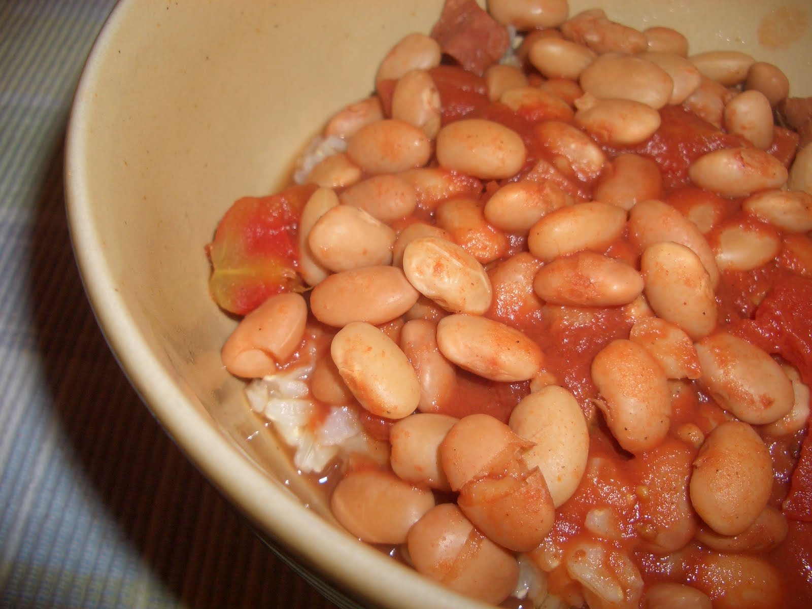Food is Good Tomato Red Beans and Rice