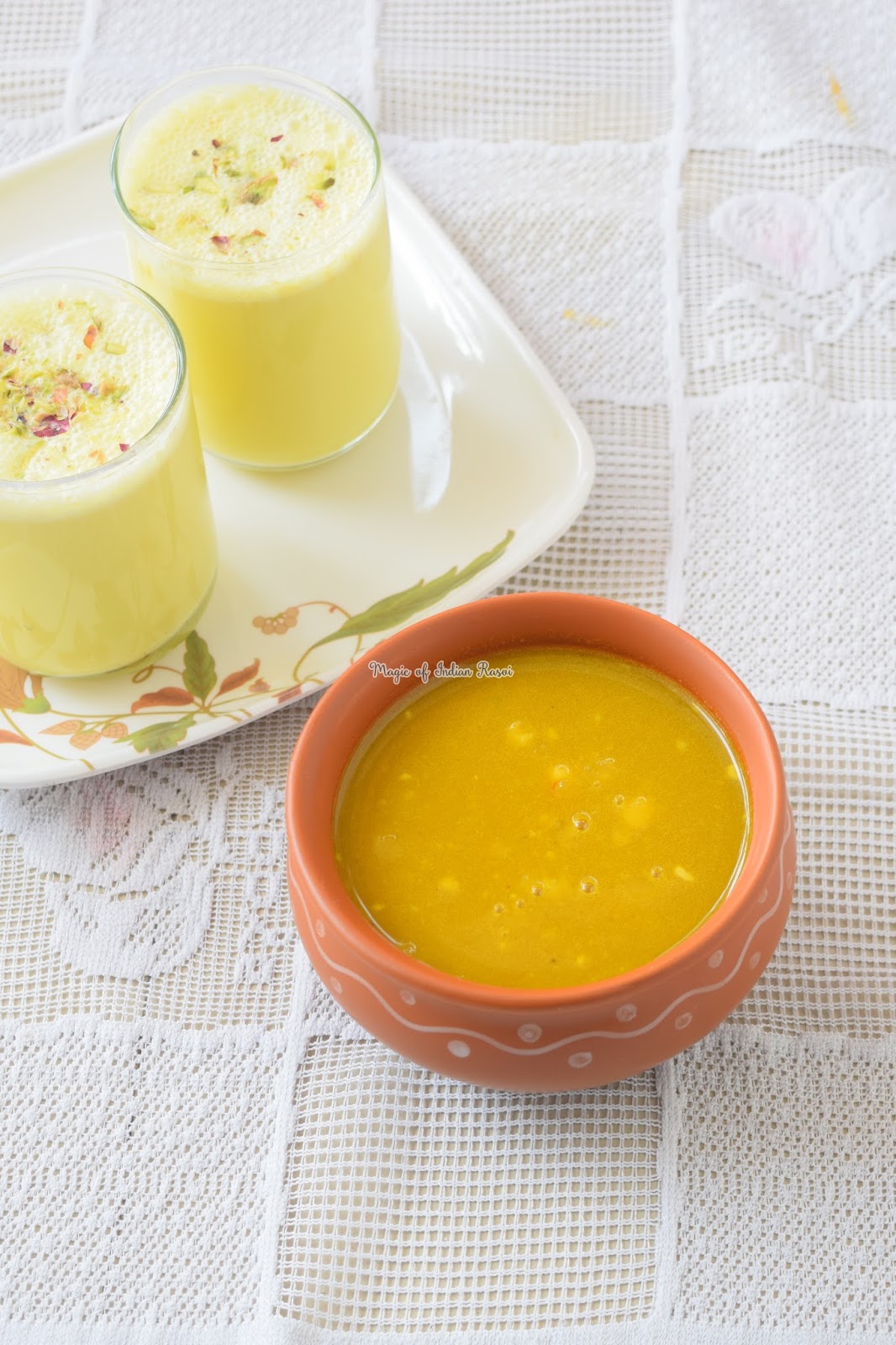 Thandai Sharbat Kesari Shahi Thandai Syrup Recipe Magic of Indian Rasoi
