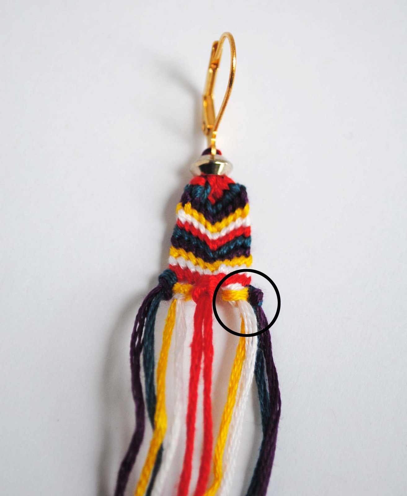 zakka life Craft Friendship Bracelet Inspired Earrings