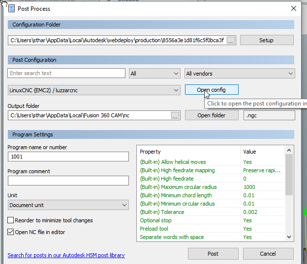 Fusion 360 Manual tool change position