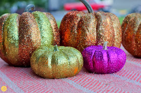 how to make glitter pumpkins