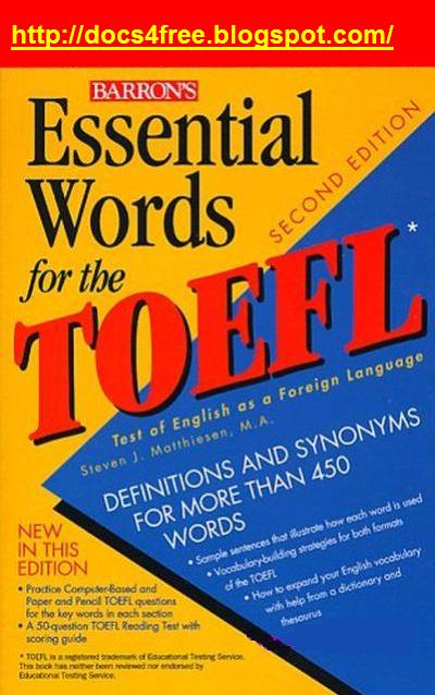 Docs4Free.Blogspot.com: Essential Words for the TOEFL