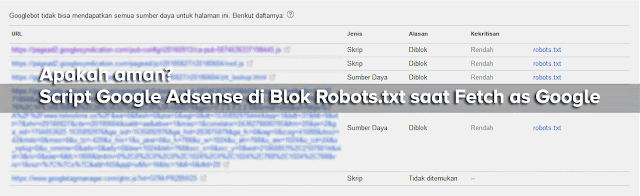 Google Adsense di Blok Robots.txt Google Adsense di Blok Robots.txt
