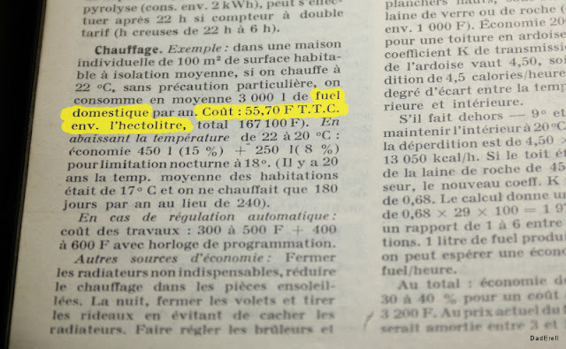 Quid 1976 coût du chauffage