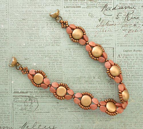 Linda S Crafty Inspirations Robin S Nest Bracelet Dusty Rose Gold