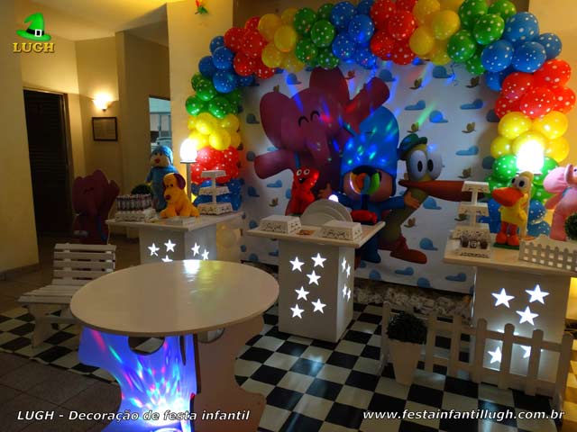 Decoração festa de aniversário tema Pocoyo Decoração de festa de aniversário Pocoyo