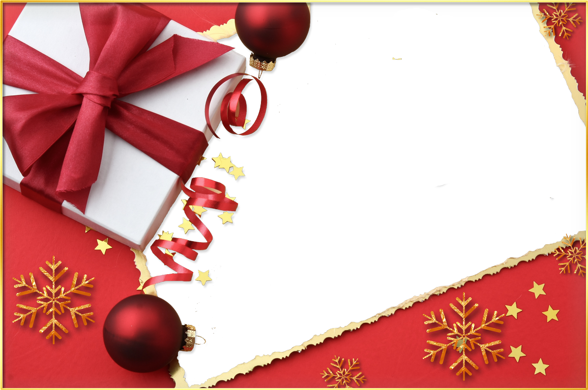 5 Marcos de Fotos de Navidad color Rojo ~ Marcos Gratis para Fotografías.