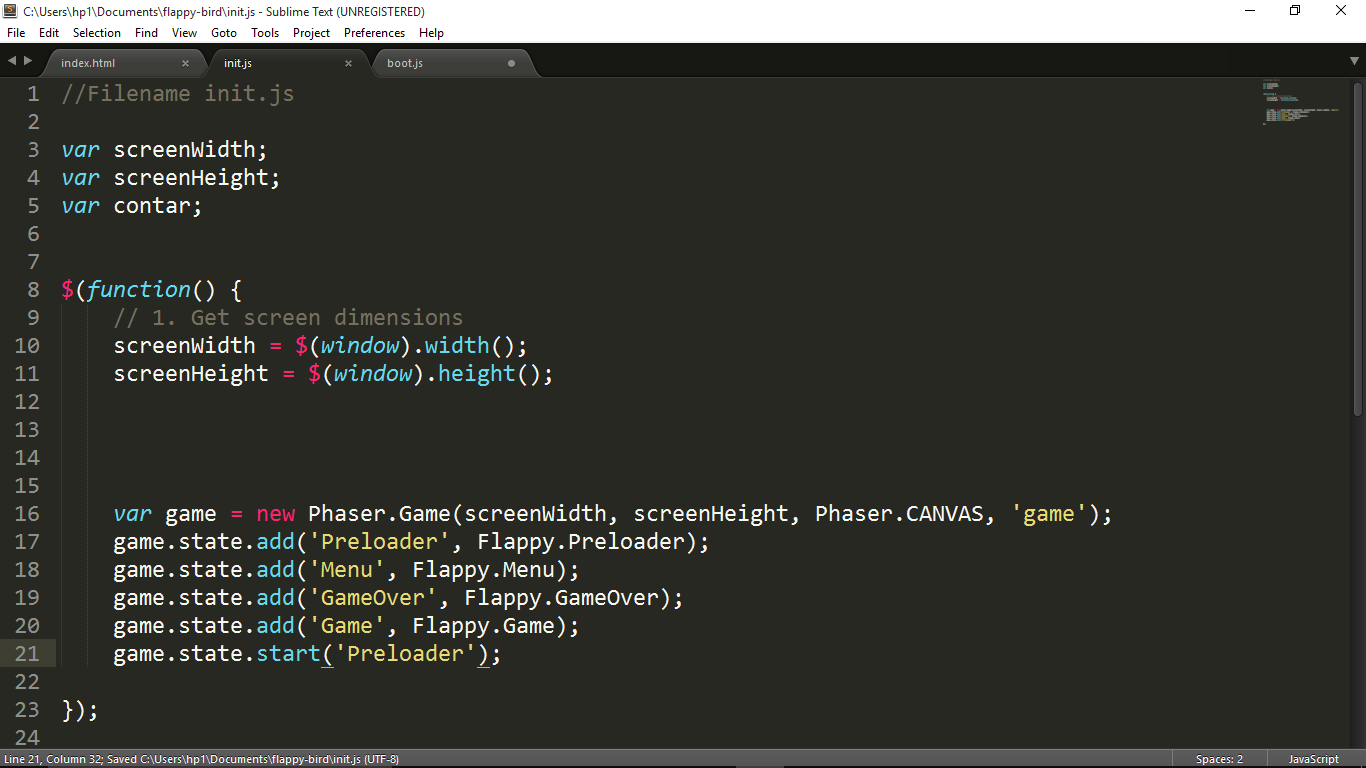 Flappy bird con phaser io html y javascript ~ Programmming