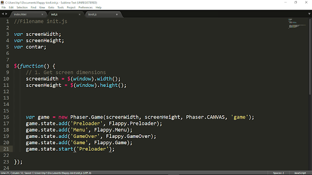 Flappy bird con phaser io html y javascript ~ Programmming