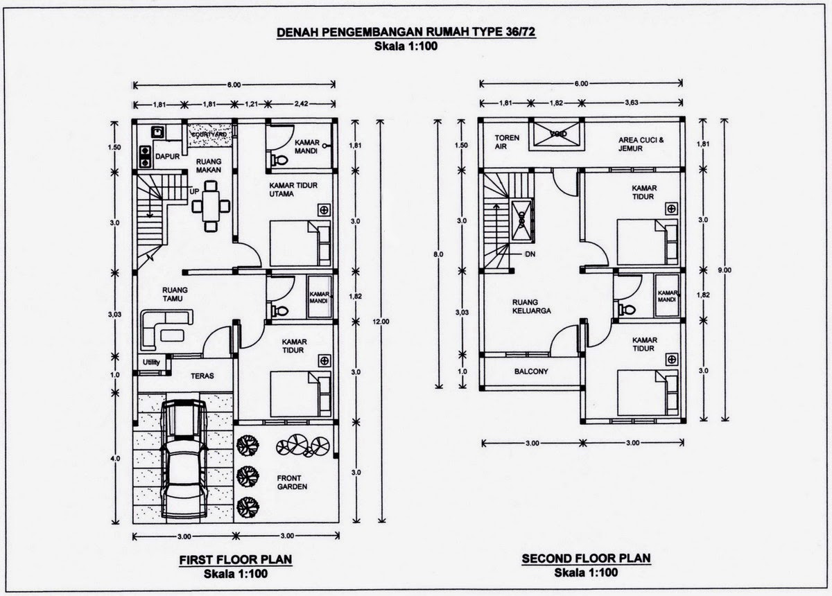 100 Gambar Denah Rumah Minimalis 2 Lantai 4 Kamar Tidur Gambar Desain Rumah Minimalis