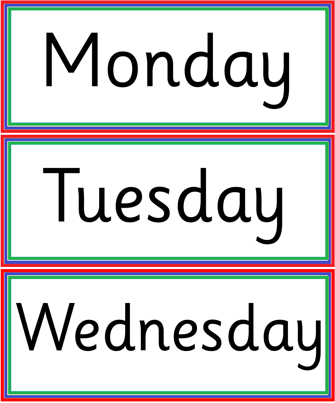 Kindergarten Worksheets Days Of Week Flashcard Kindergarten Worksheets Days Of Week Flashcard